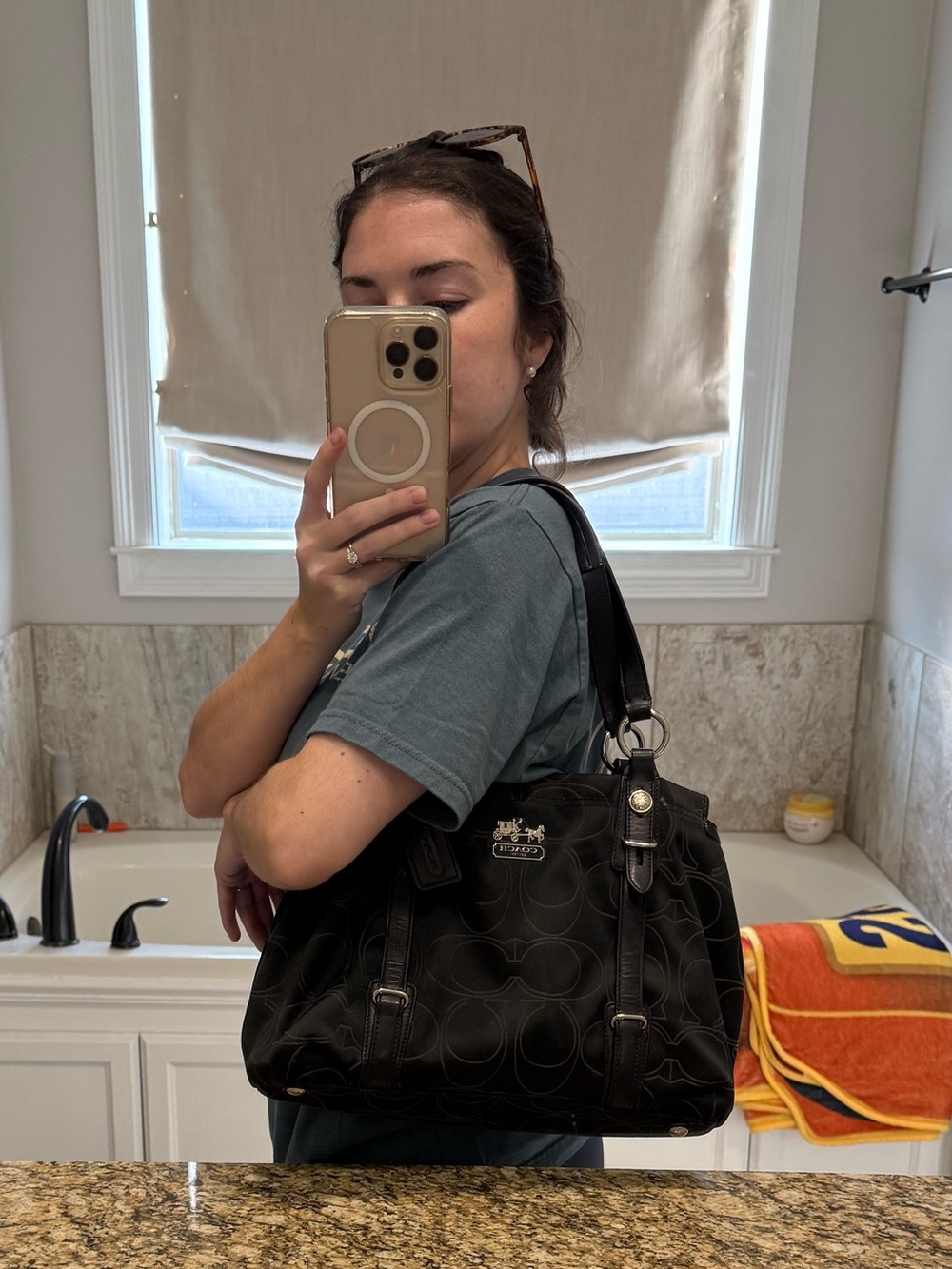 Coach Black Mia Carryall Shoulder Bag - Picture 7 of 7